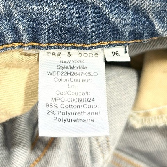 Rag & Bone Nina High-Rise Comfort Stretch Cigarette Jean in Lou 26 - Picture 11 of 11